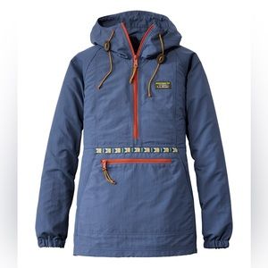 NWT - brand new LL Bean Mountain Classic Anorak - indigo & orange
